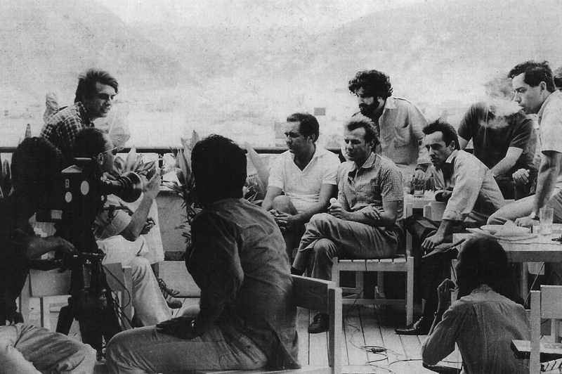 Cinema Novo in Brazil - Meeting of filmmakers for a the French TV programme, Carnets brsiliens, Copacabana 1966
