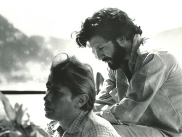 Ruy e Paulo Cesar Saraceni em reunio do Cinema Novo para a TV francesa (RJ - 1966)