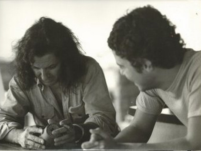Ruy and Chico Buarque in Rio de Janeiro, early 70s